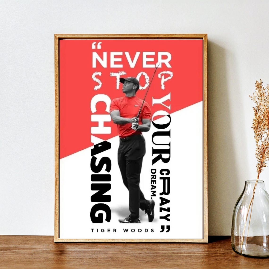 Golf Player Inspirational Sports Quote, Modern Theme