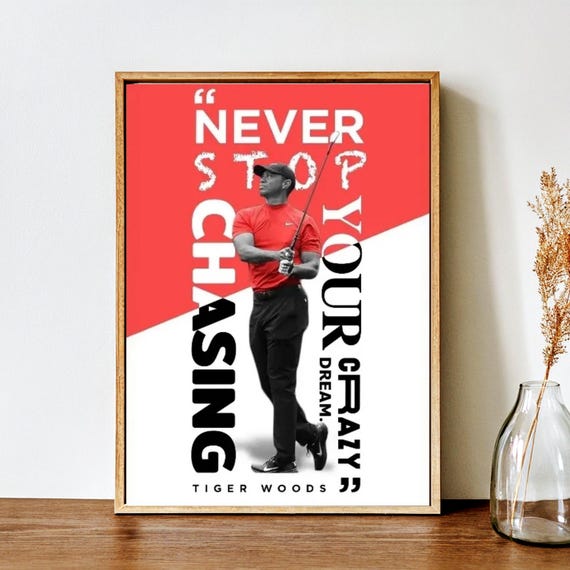 Golf Player Inspirational Sports Quote, Modern Theme