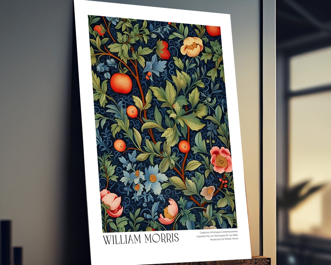 William Morris Floral Botanical Poster Print