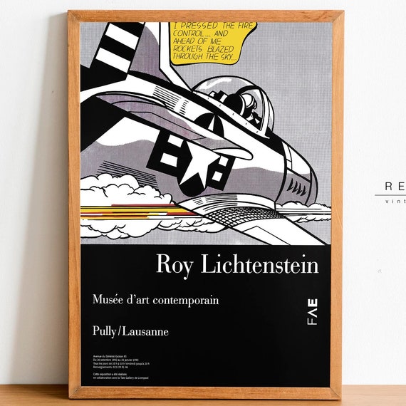Roy Lichtenstein Exhibition Poster Wall Art Pop Art Comic Strip Art Vp15