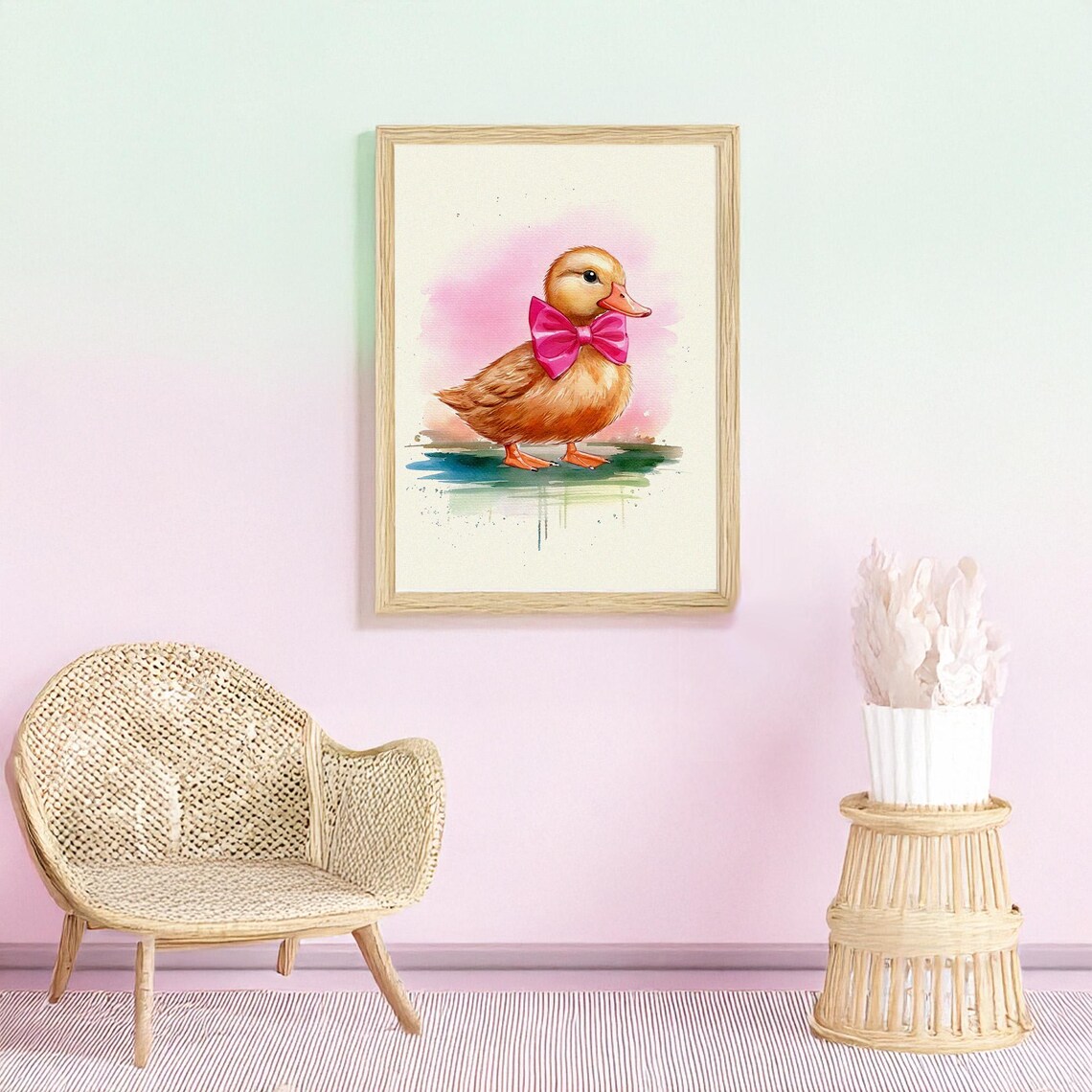 Cute Duck Art Print, Whimsical Nursery Decor - Image 3