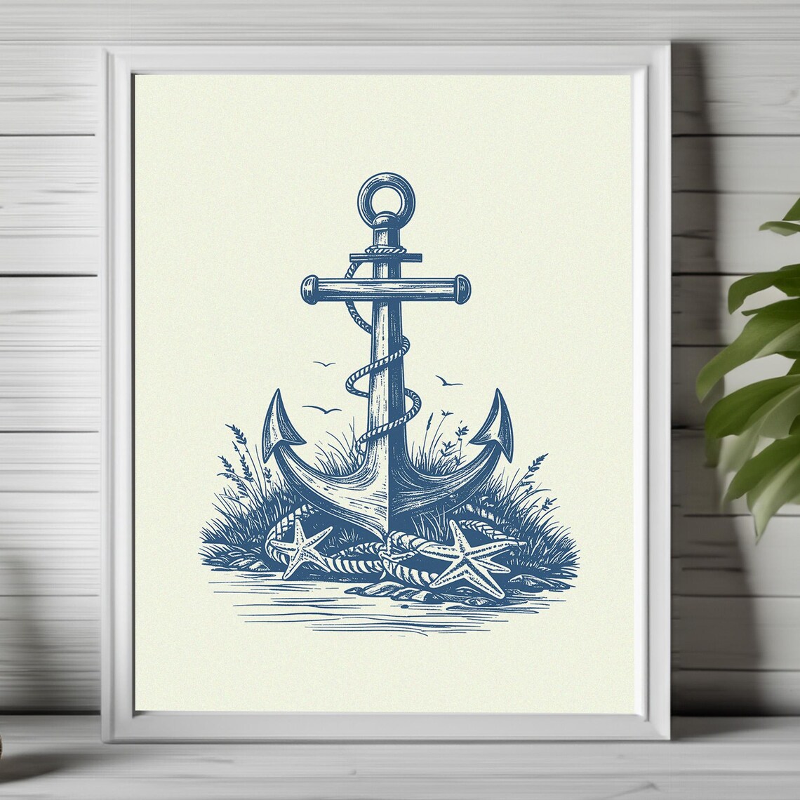 Nautical Anchor Art Print, Coastal Decor