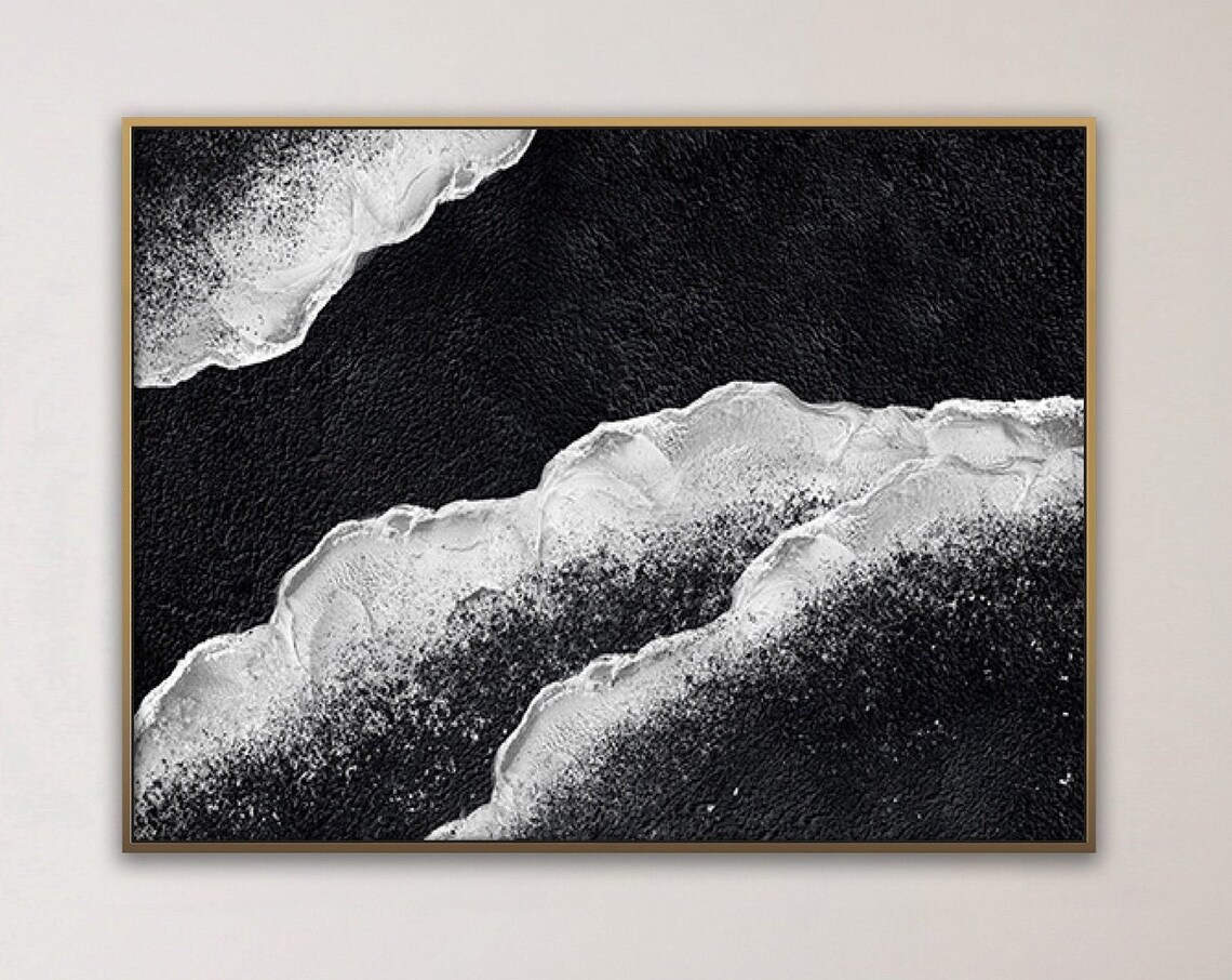 Black White Textured Wall Art Black White Abstract Art Black White Painting Black White Wall Art Black White 3d Textured Wall Art
