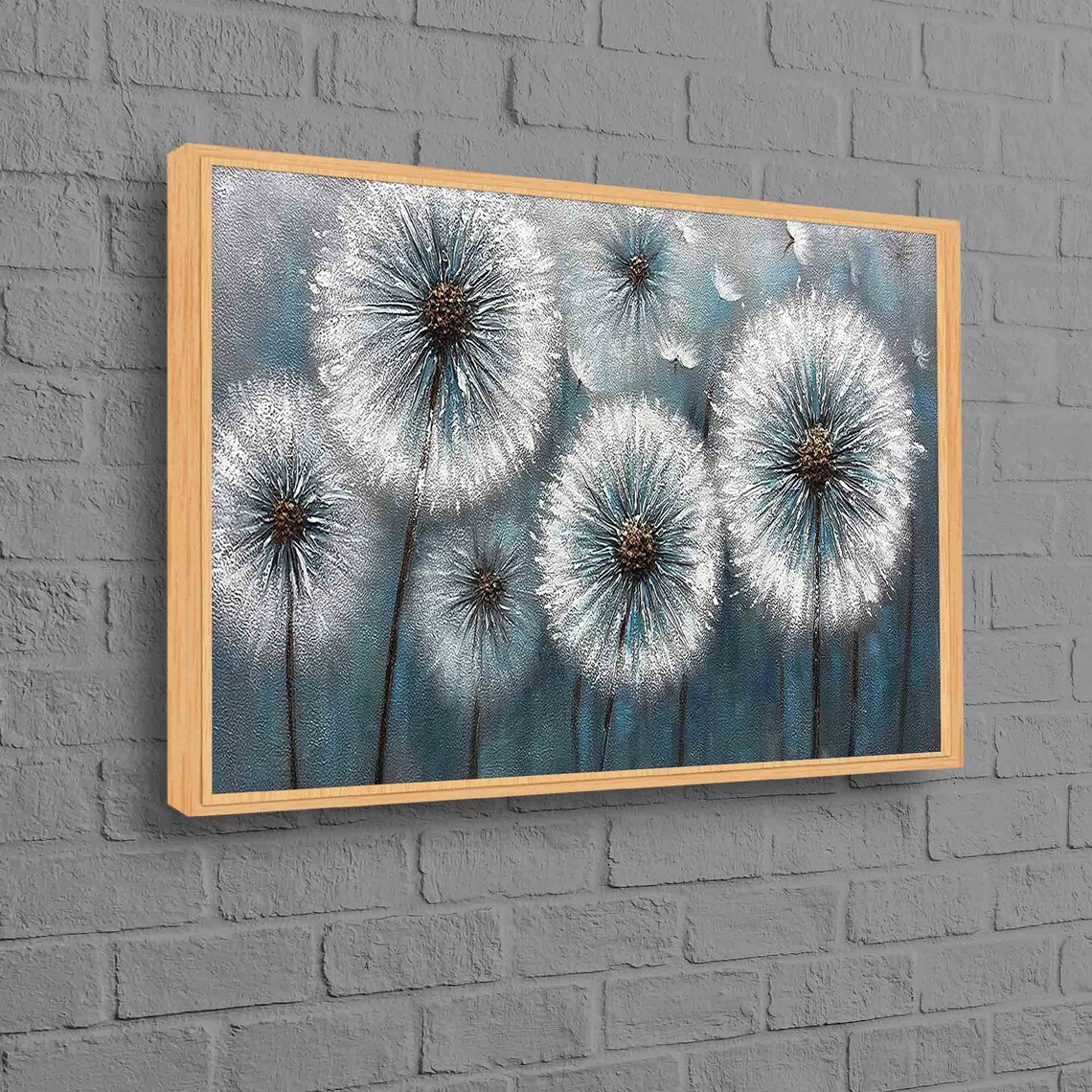 Dandelion Abstract Art Print, Living Room Wall Art