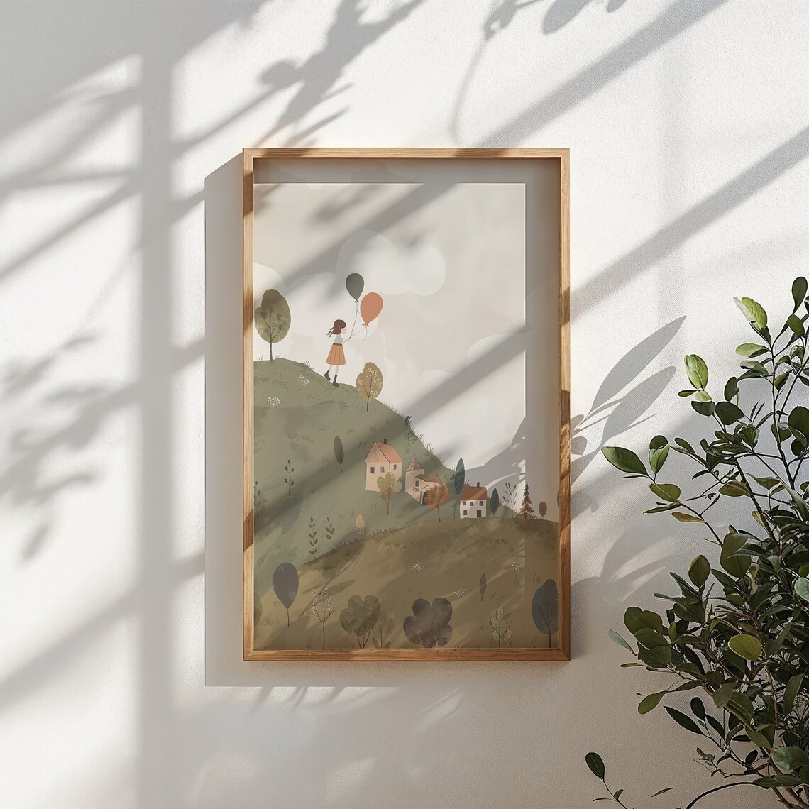 Girl With Balloons Nursery Poster, Kids Wall Art - Image 5