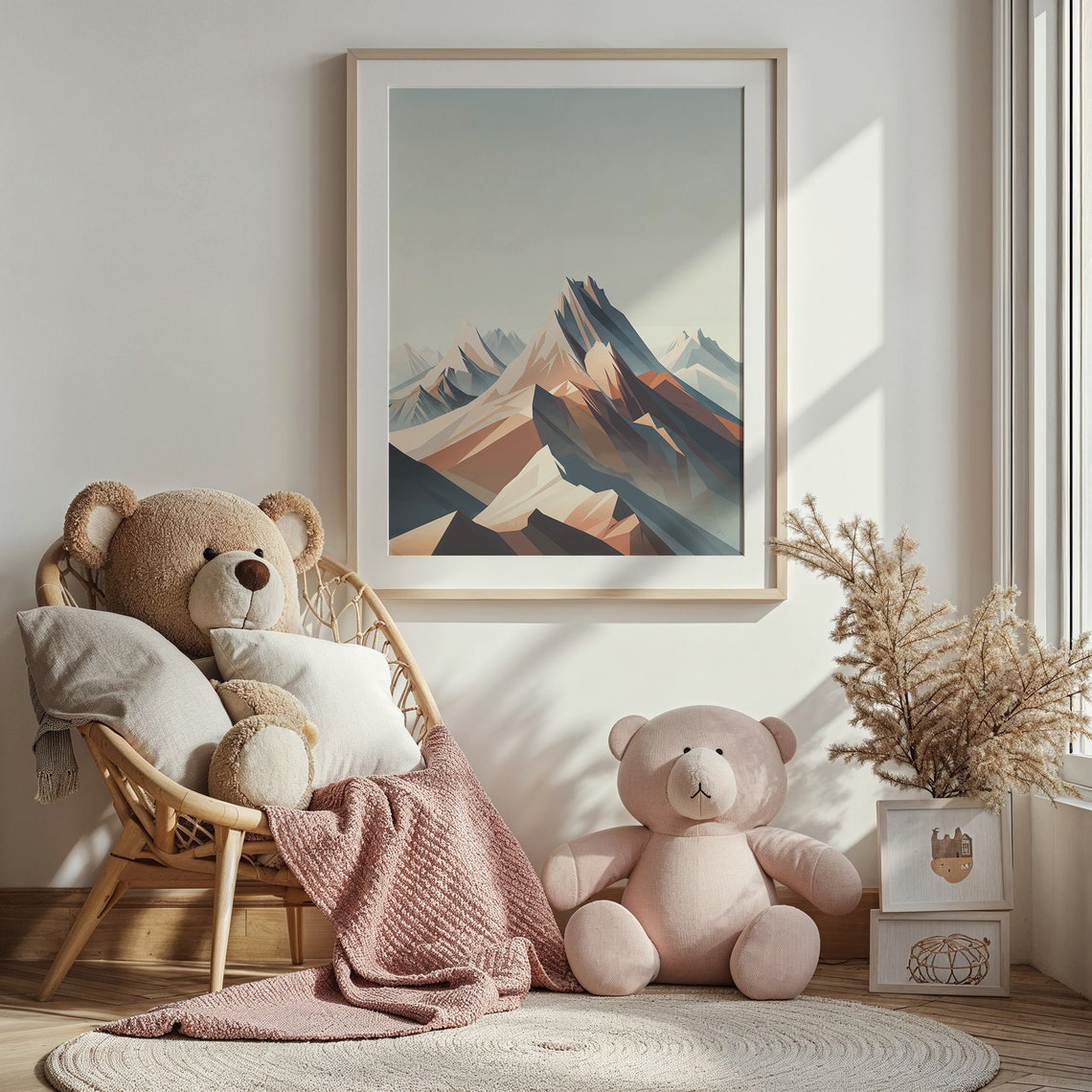 Mountain Landscape Nursery Wall Art Kids Room Decor Abstract Geometric Print Adventure Theme Poster Gift - Image 5