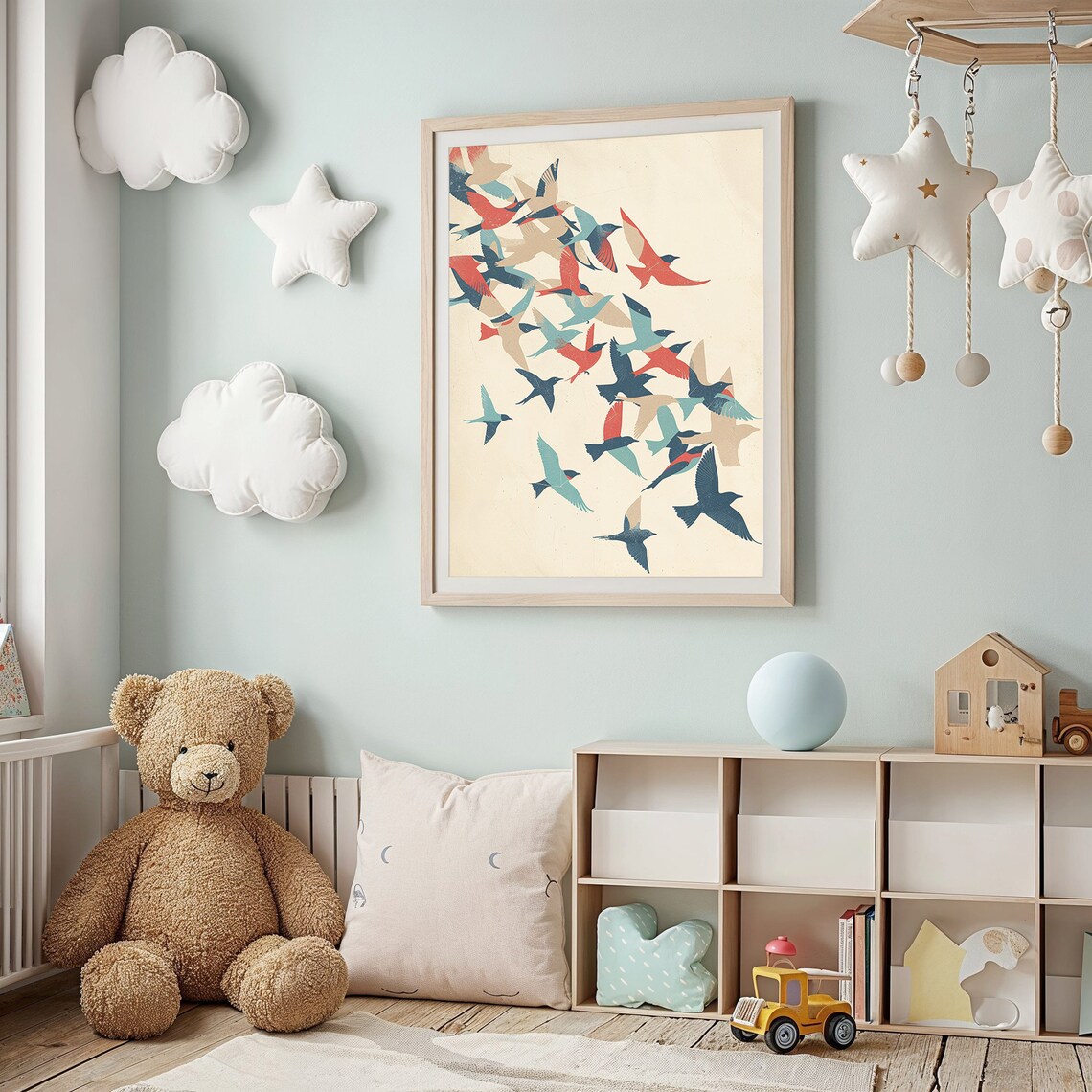 Bird Flock Nursery Wall Art, Migration Art Print - Image 6