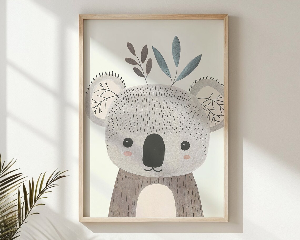 Koala Nursery Wall Art Print, Kids Room Decor