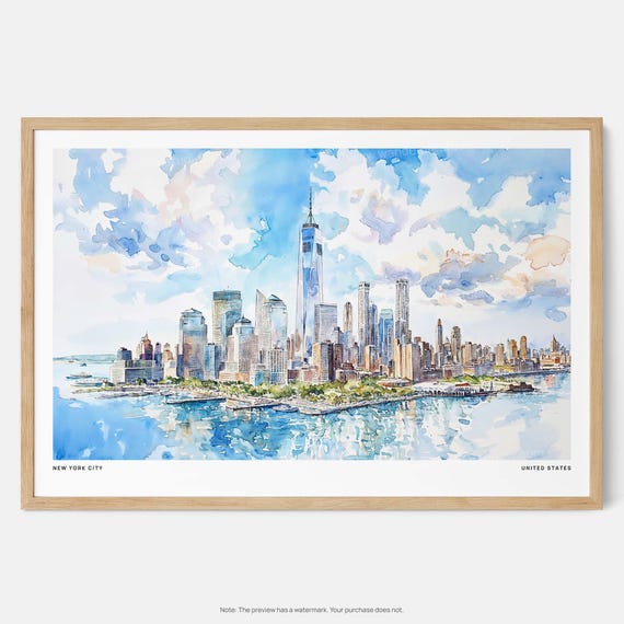 New York City Urban Landscape Wall Art Print