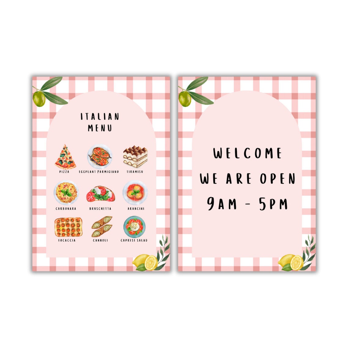 World Menu Four Pack Poster for Kids Play Kitchen Pretend Play - Image 3