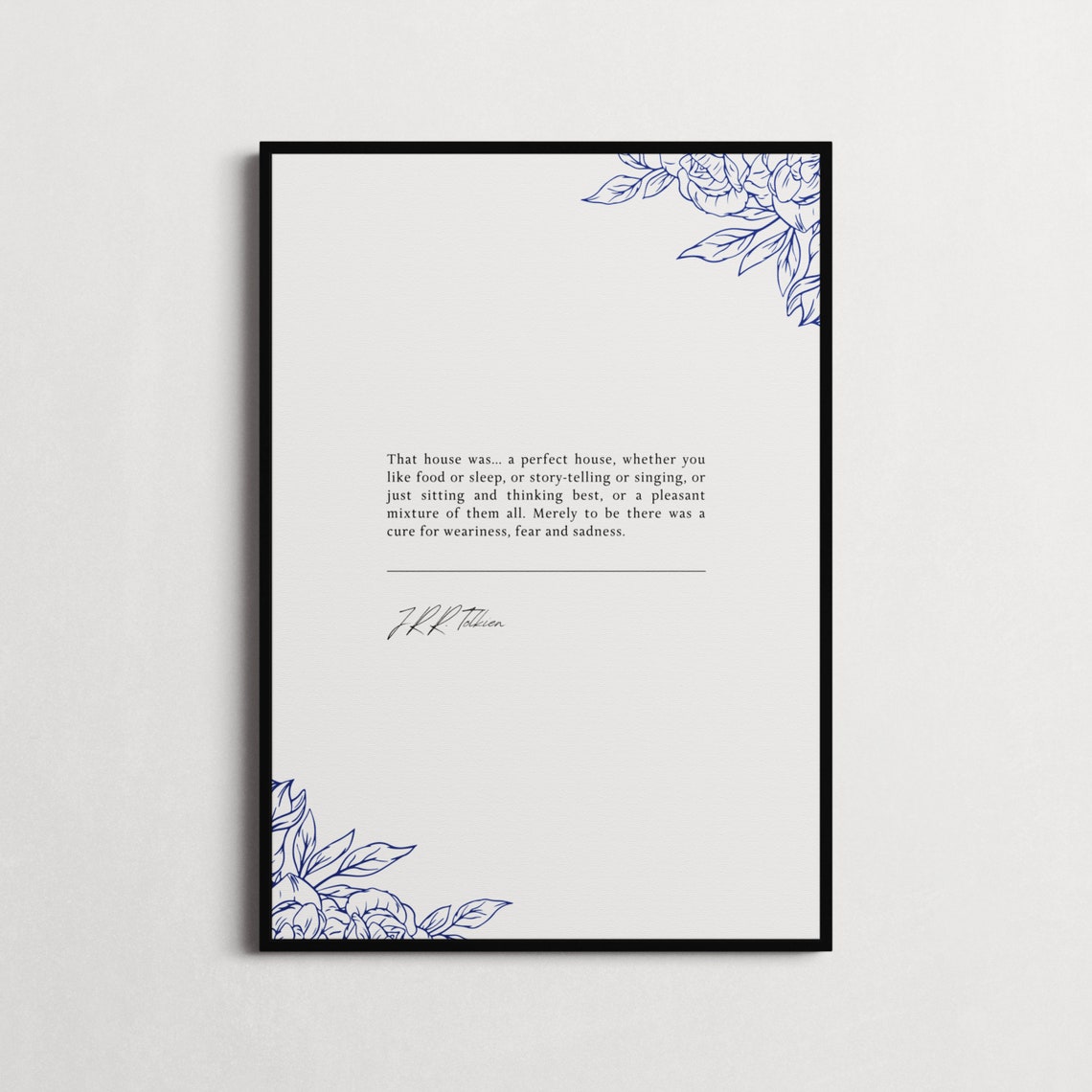 Jrr Tolkien Lotr That House Was A Perfect House Inspiring Quote Print Wall Dcor Gifts For Homes Lord Of The Rings Gift - Image 4