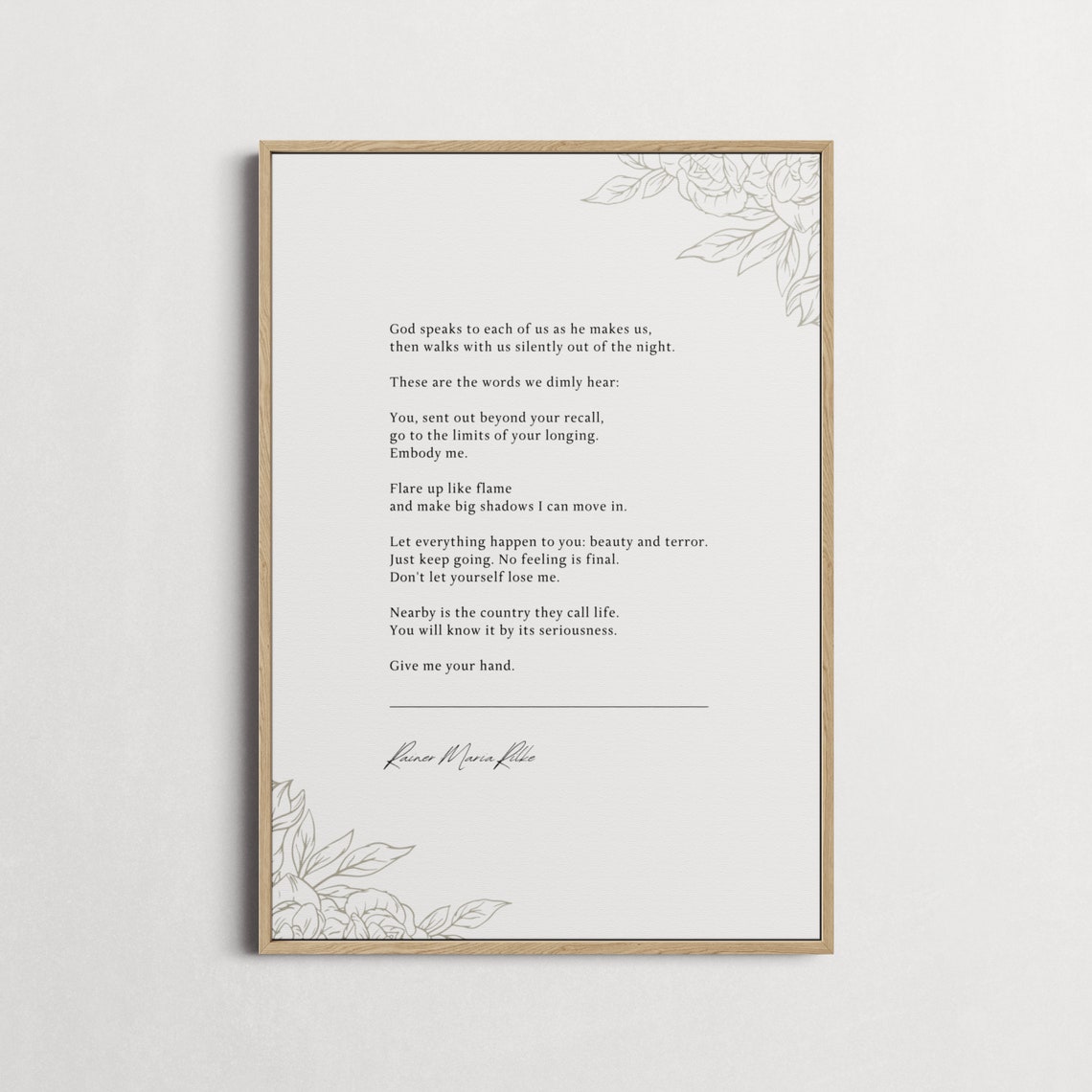 Rainer Maria Rilke Limits Of Your Longing Poem Poster Keep Going Gift - Image 4