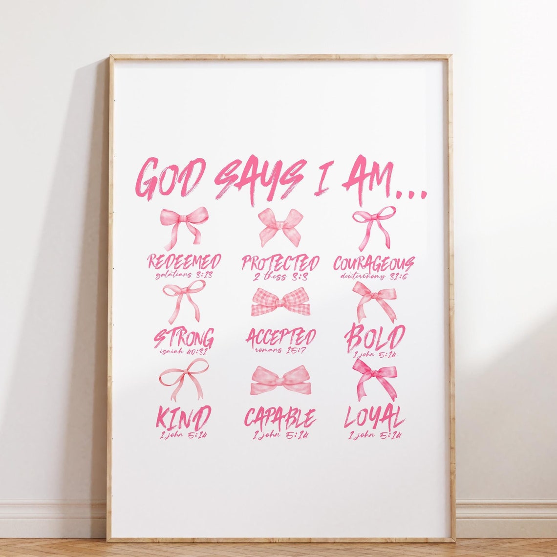 Christian Wall Art Bible Scripture Print Christian Poster Religious Poster Wall Decor Art Christian Gift