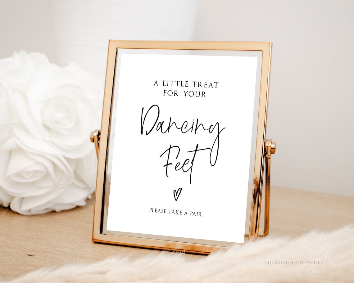 A Little Treat for Your Dancing Feet Wedding Reception Sign Print