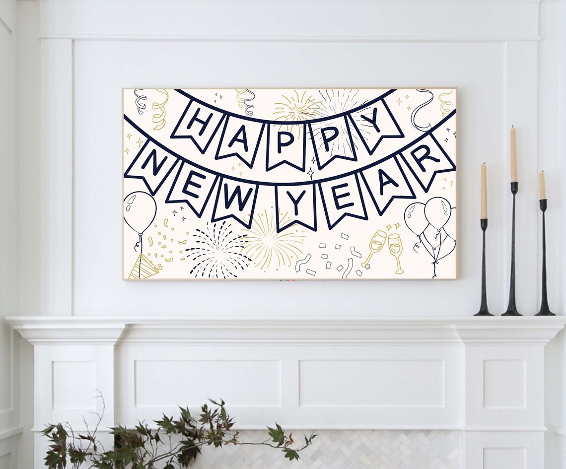 New Year Boho Art Print, Neutral New Year Eve - Image 3