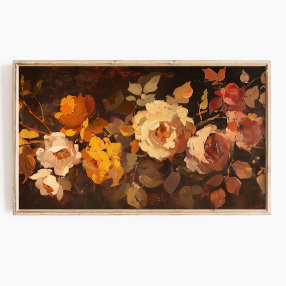 Fall Florals Autumn Flower Decor, Victorian Art Print