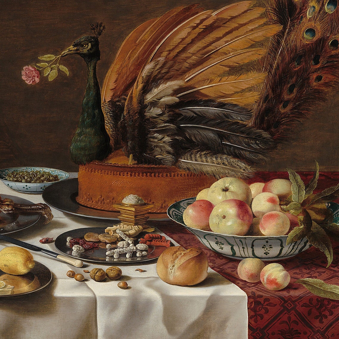 Dutch Banquet Still Life Roast Feast Vintage Thanksgiving Art Poster - Image 2