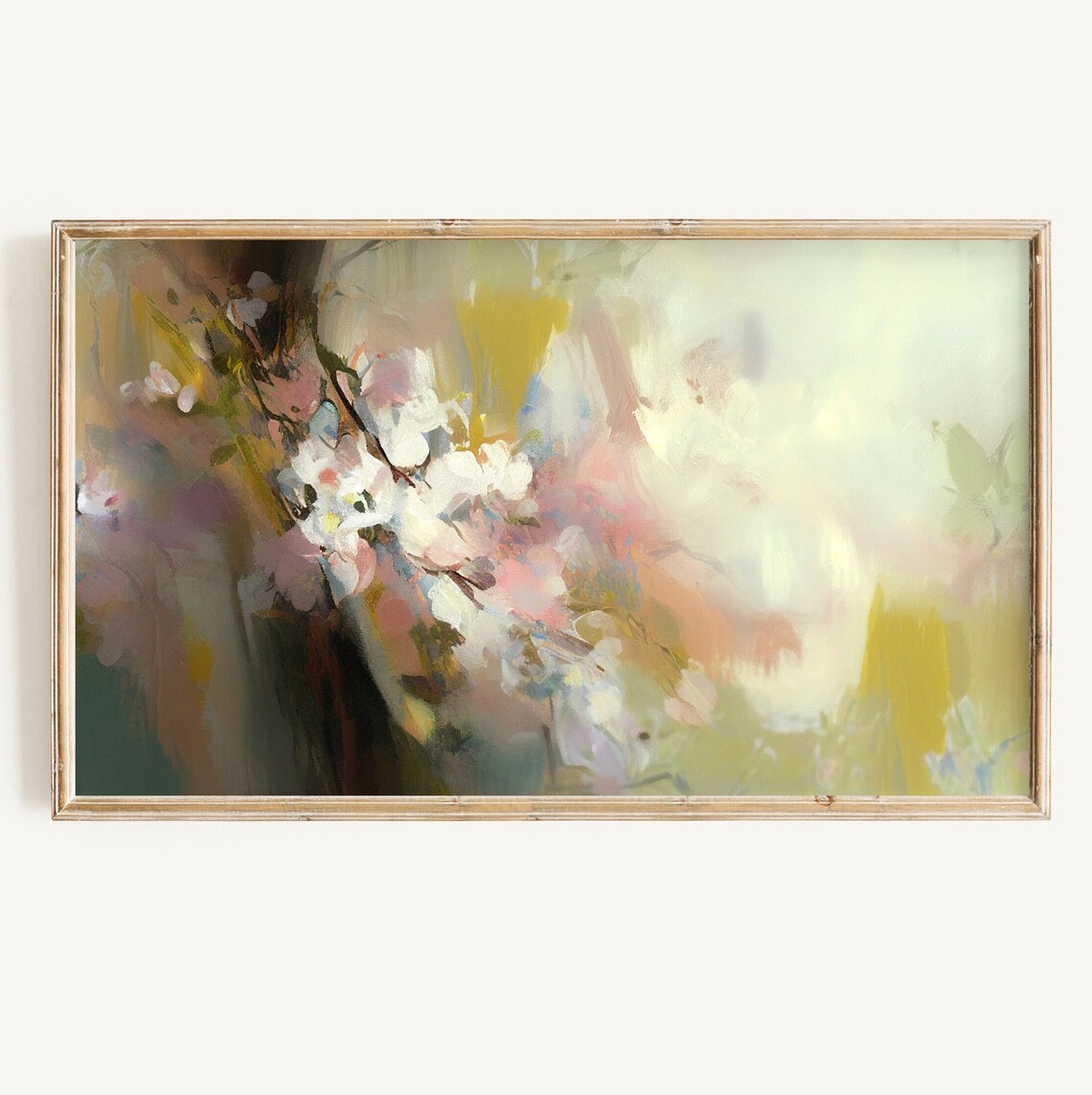Spring Floral Abstract Art Print, Modern Spring Flowers