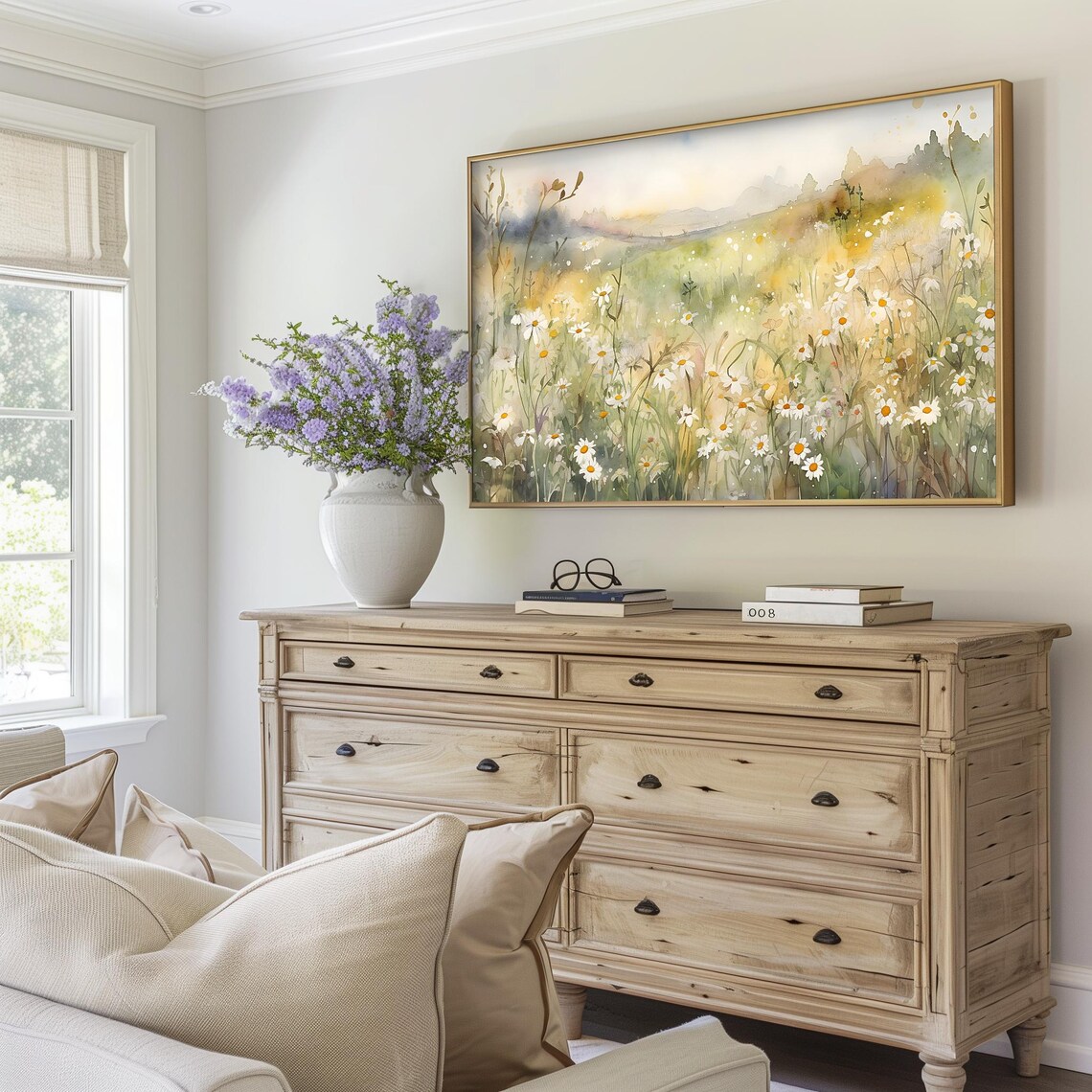 Spring Frame TV Wildflowers Watercolor Art Print - Image 5