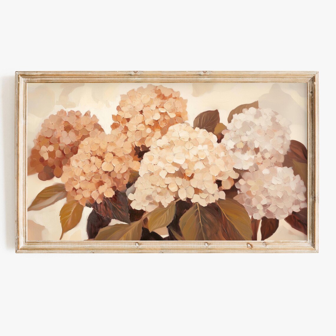 Spring Floral Hydrangea Painting, Farmhouse Decor
