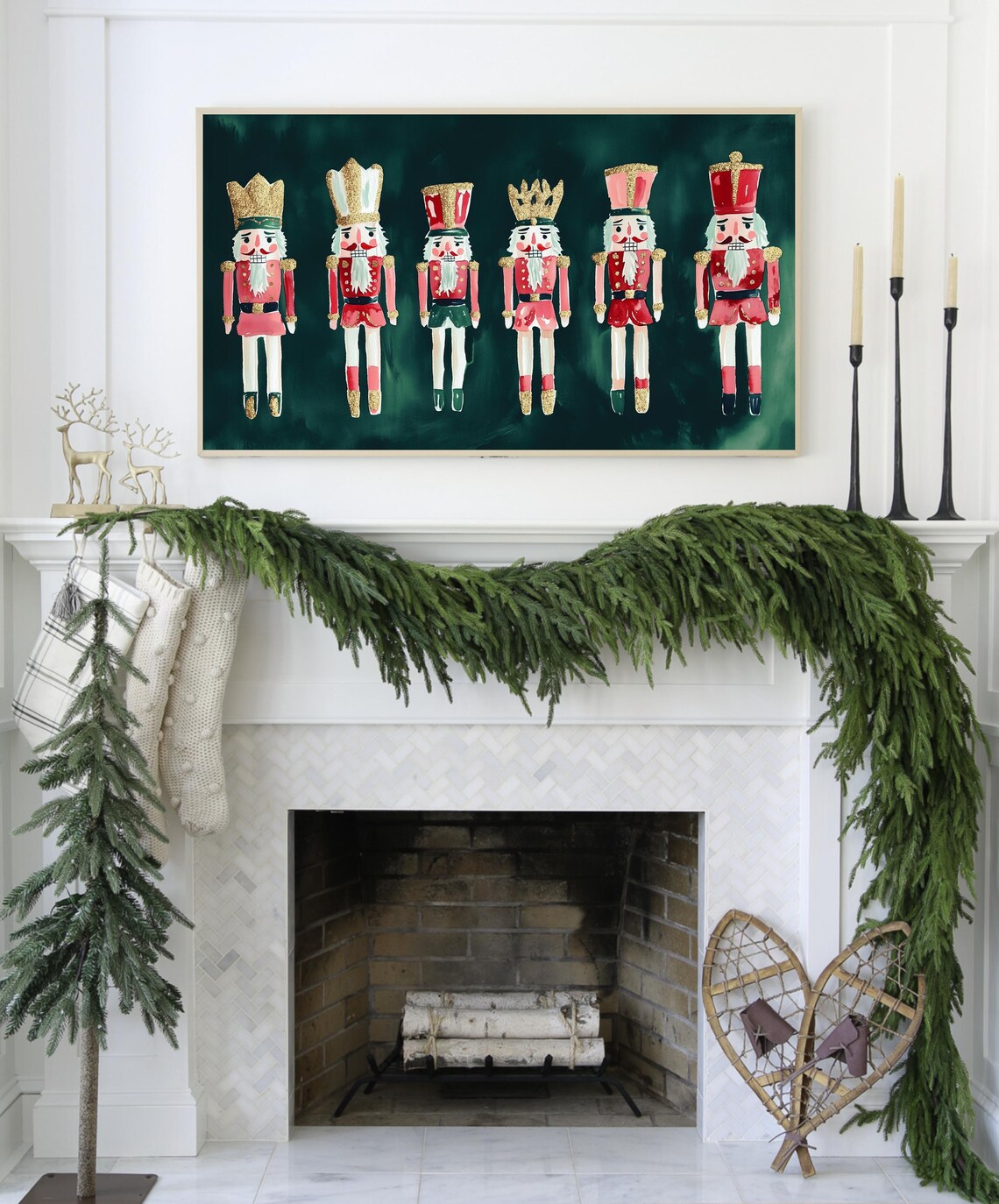 Christmas Nutcracker Holiday TV Art Print - Image 3