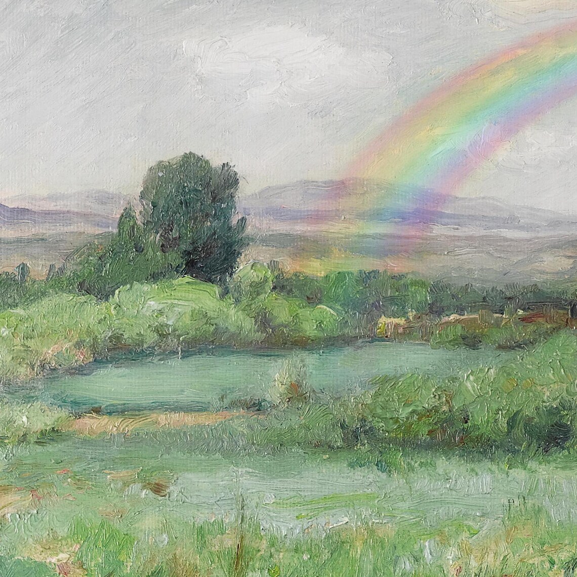 Spring Frame TV Art, Vintage Rainbow Landscape - Image 4
