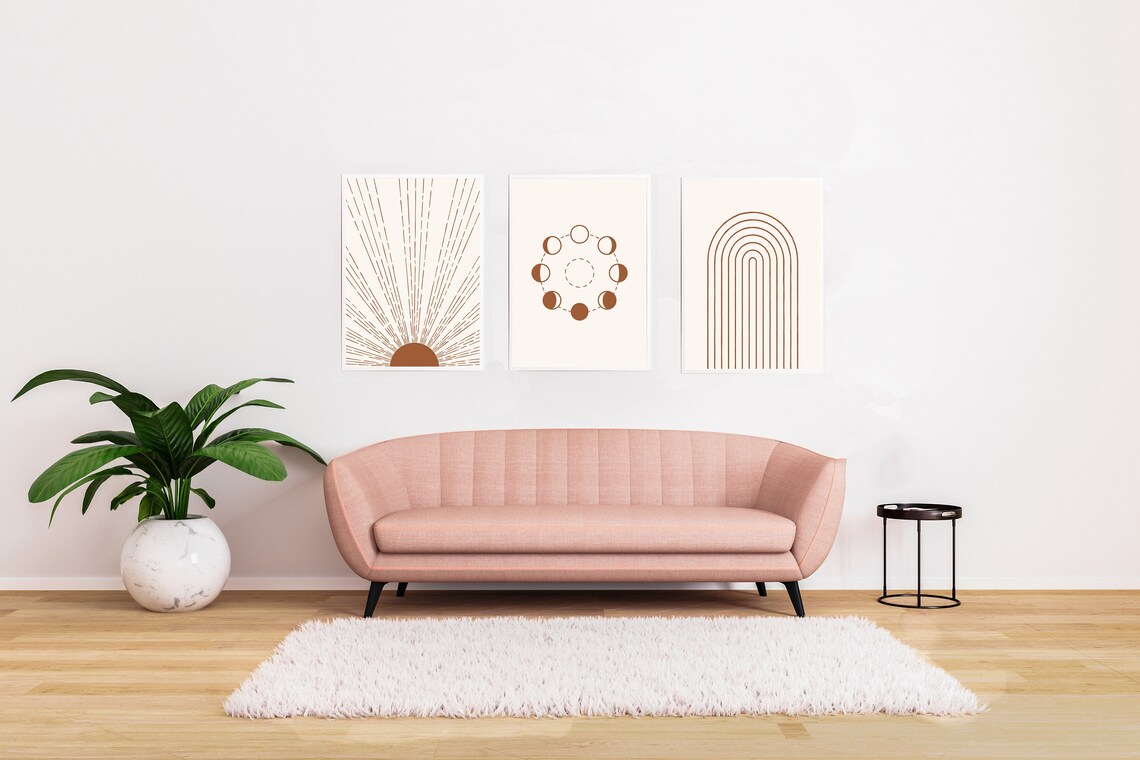 Boho Rainbow Home Decor, Minimal Poster Art - Image 2