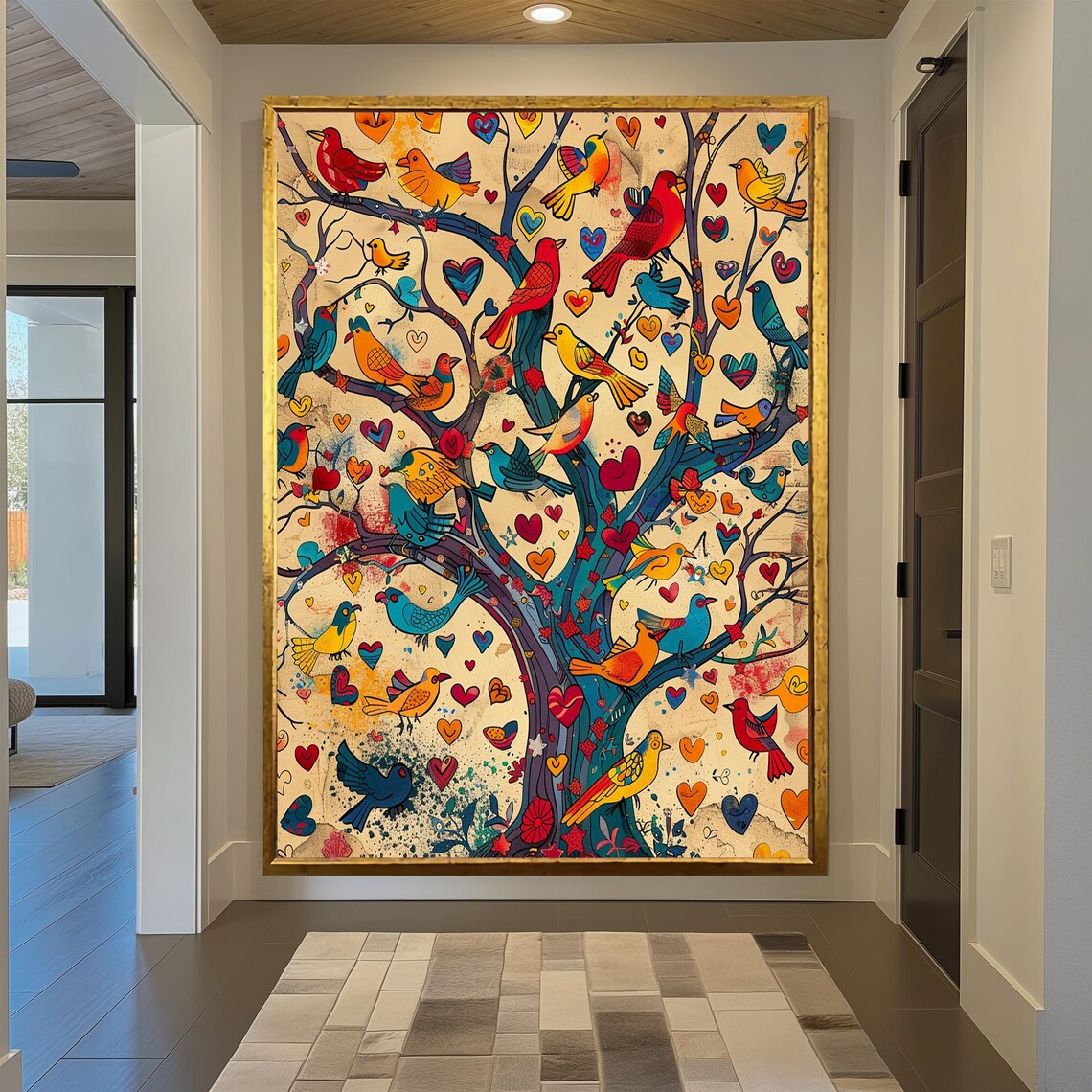 Tree Of Life Bird Art Print, Nature Wall Decor - Image 3