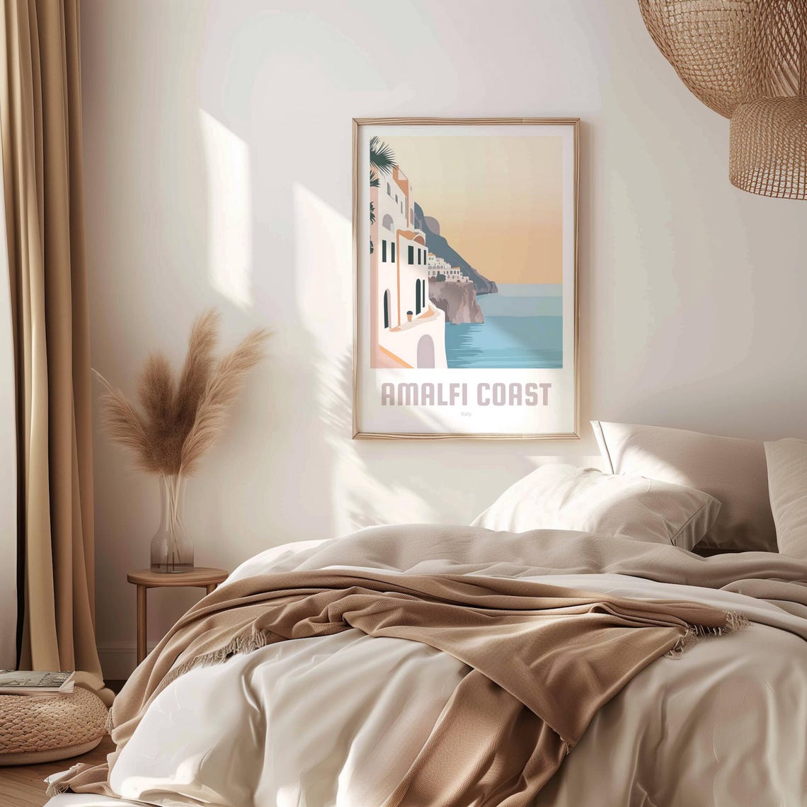 Amalfi Coast Poster Vintage Travel Poster Travel Poster Gift Amalfi Wall Art Vacation Poster Amalfi Coast Travel Poster Italy - Image 3