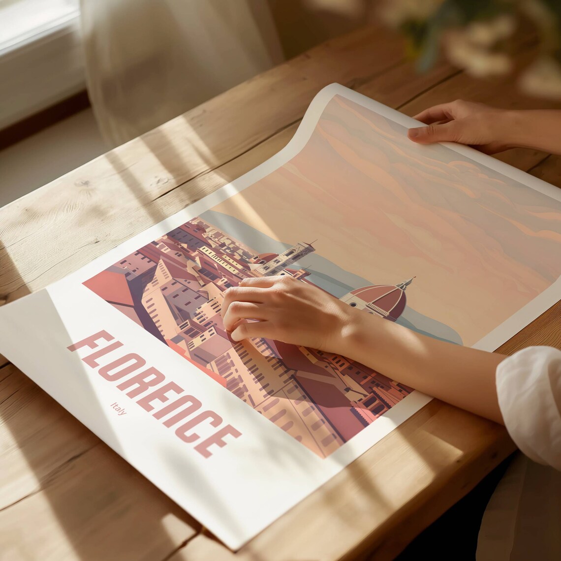 Florence Poster Vintage Travel Poster Retro Florence Travel Poster Gift Florence Wall Art Vintage Poster Florence Travel Poster - Image 3