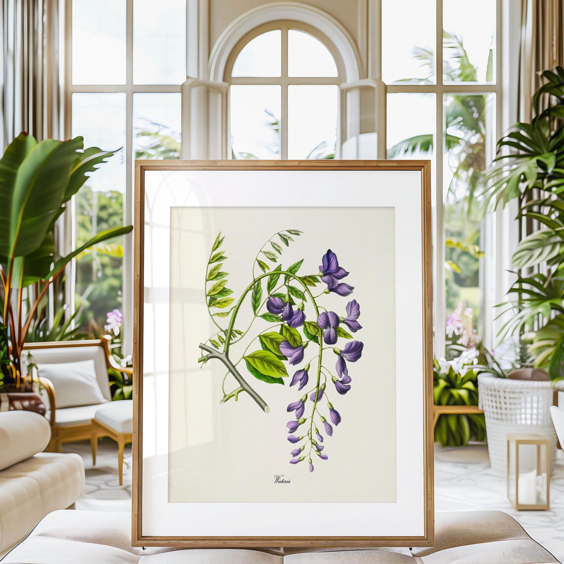 Wisteria Botanical Art Print, Floral Wall Decor - Image 3