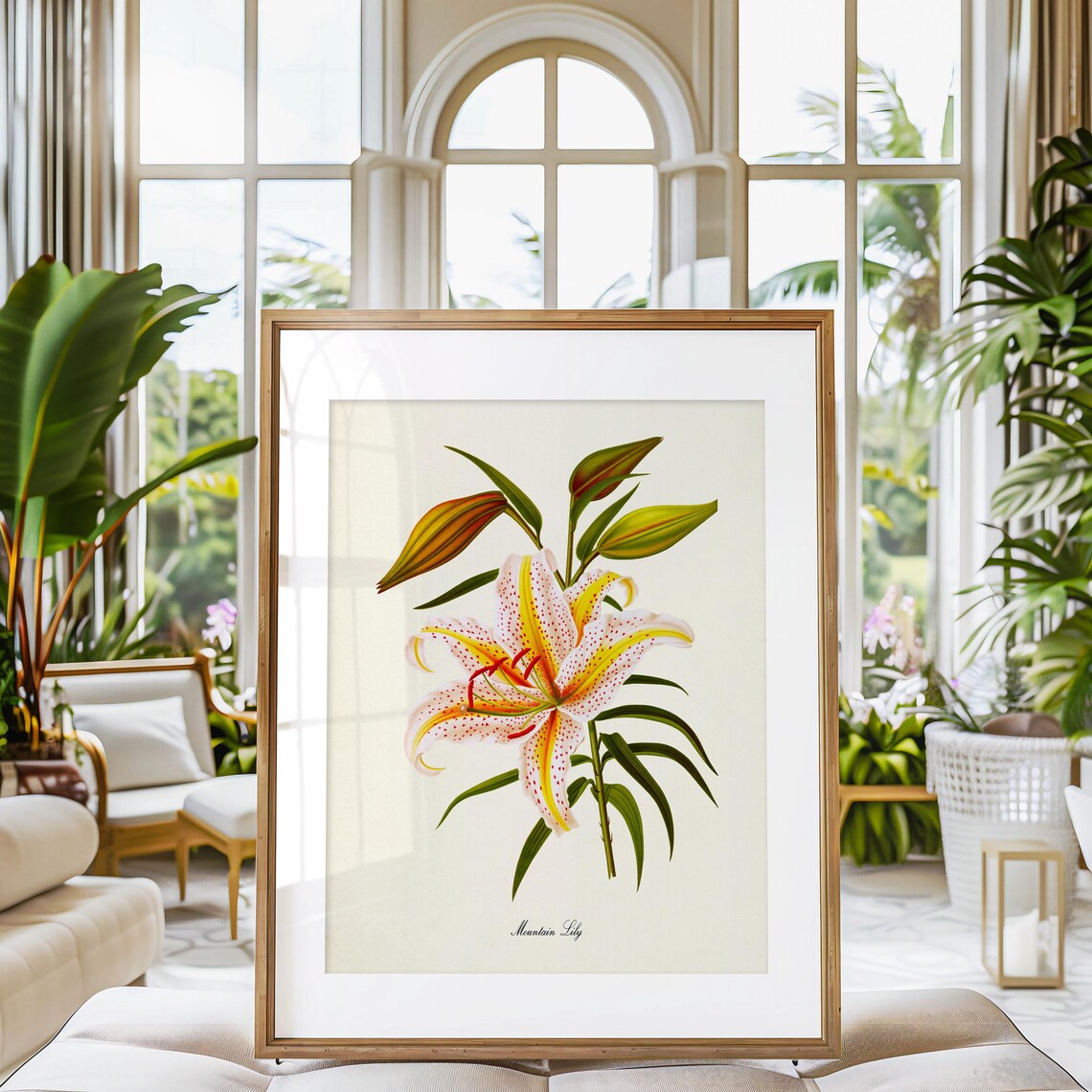 Mountain Lily Botanical Art Print, Floral Wall Decor - Image 3