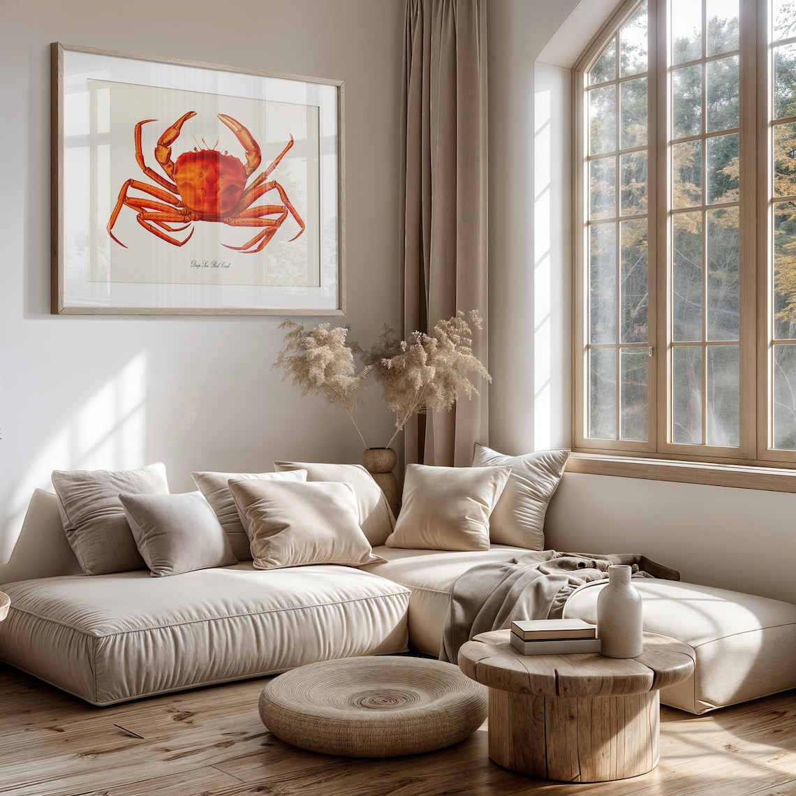 Deep Sea Red Crab Art Print, Ocean Sea Life Decor - Image 3