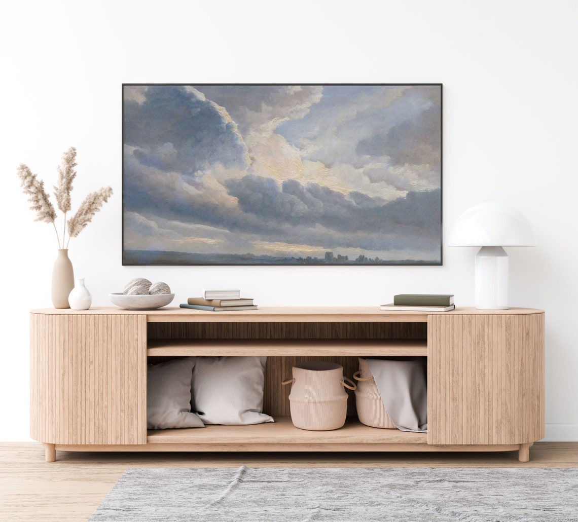 Dramatic Towering Clouds Over the Horizon Vintage Sky Poster - Image 2