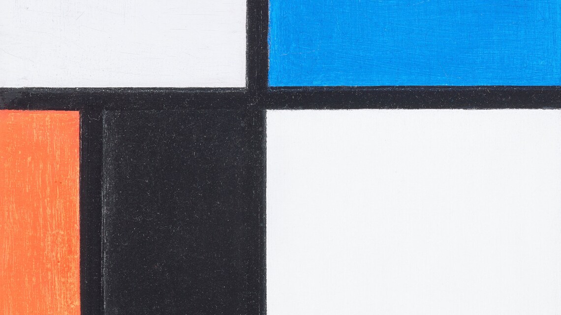 Abstract Geometric Frame Tv Art Piet Mondrian Vintage Painting Mid Centurymodern Decor Instant Midmod Large Art - Image 2