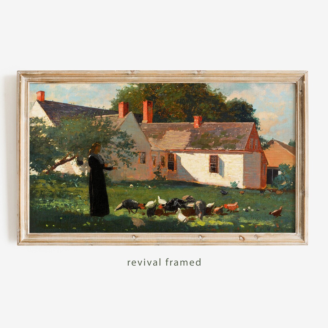 Tv Art Thanksgiving Frame Tv Vintage Art Frame Tv Art Turkey Winslow Homer Vintage Oil Painting Large Art Gallery Wall
