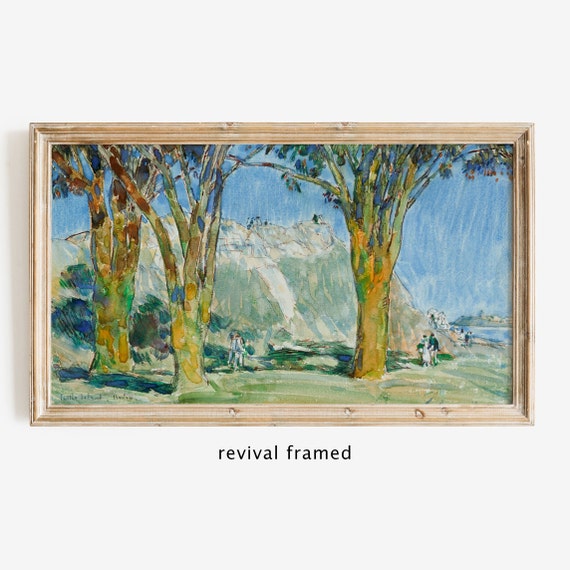 Frame Tv Art Minimalist Home Decor Vintage Tree Shore Landscape Boho Gallery Wall Cottagecore Aesthetic Artwork
