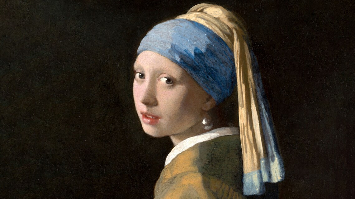 Girl with a Pearl Earring by Johannes Vermeer Classic Portrait Masterpiece Poster - Image 2