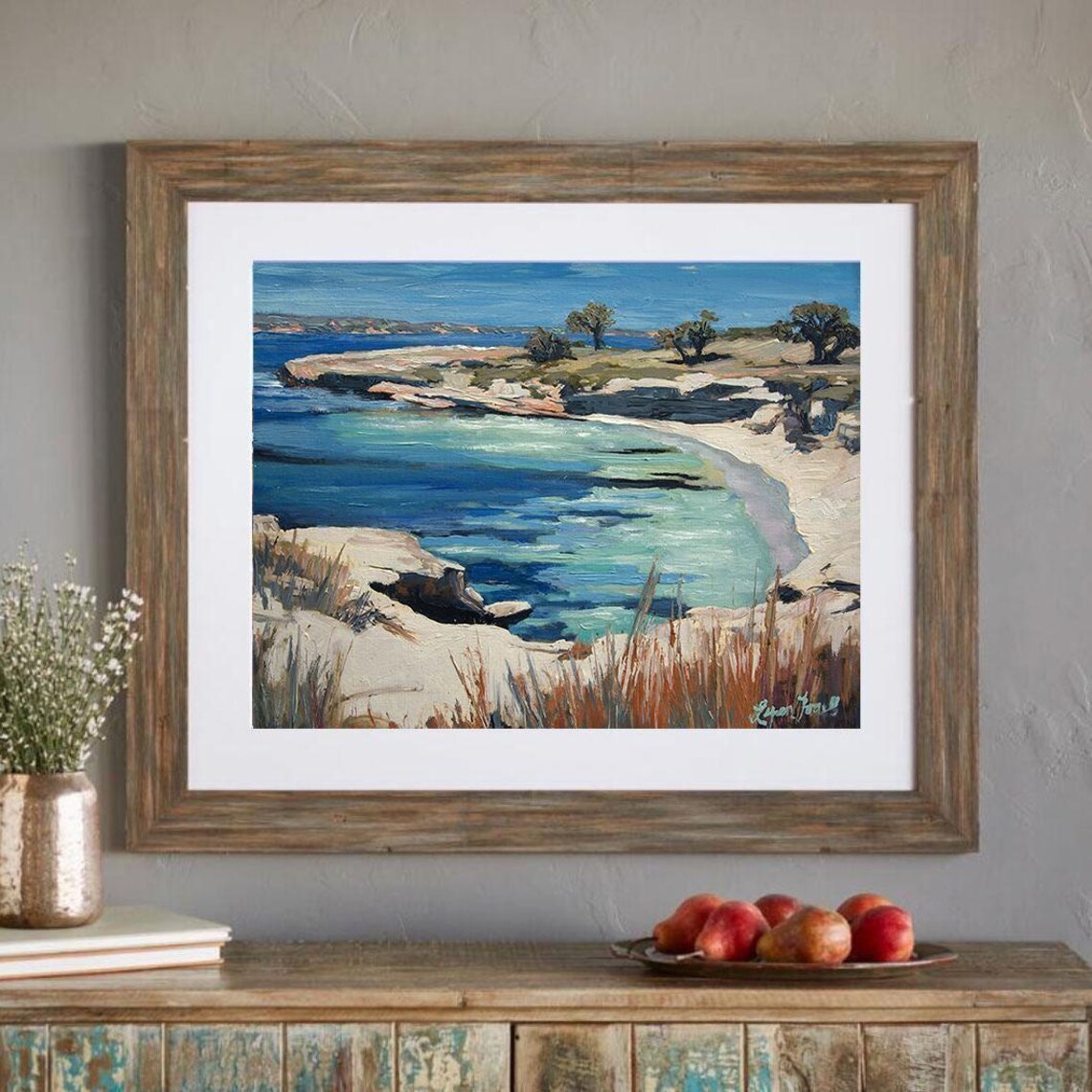 Point Lobos China Cove Turquoise Water Monterey Coast Travel Poster - Image 3