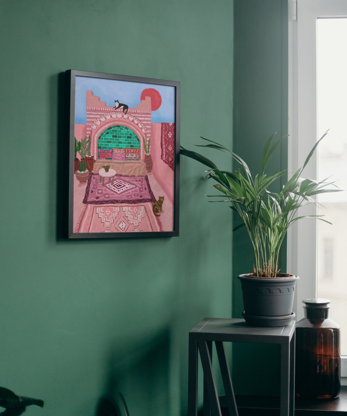 Moroccan Coutyard Travel Poster - Image 3