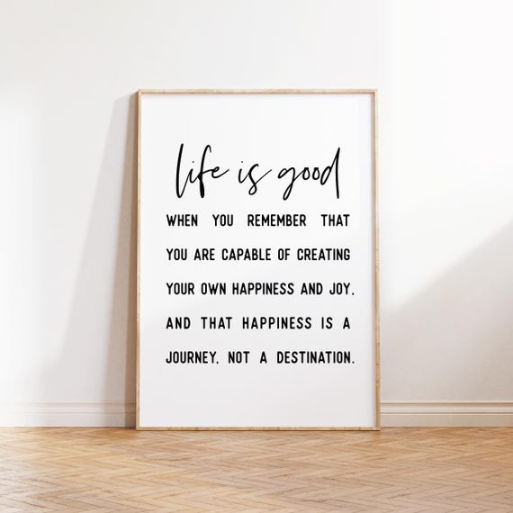 Life Quotes About Life Wall Art Inspirational Quote Print Printable Wall Art Motivational Quotes Poster Happiness Print