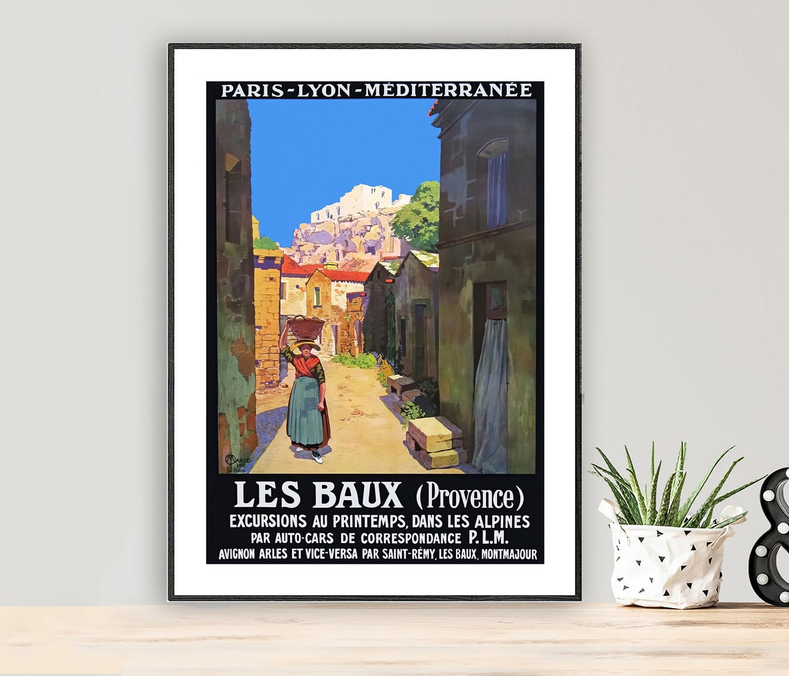 Les Baux Provence Vintage French Village Spring Excursions Poster