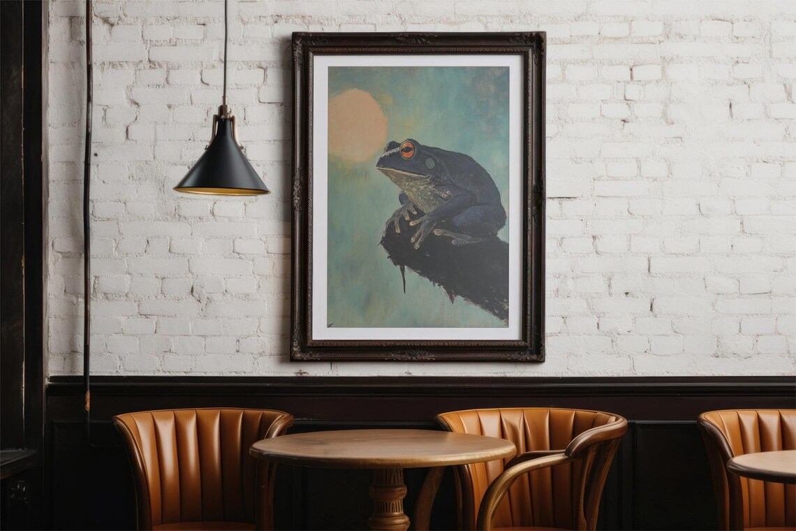 Vintage Witch Toad, Gothic Halloween Art Print - Image 4
