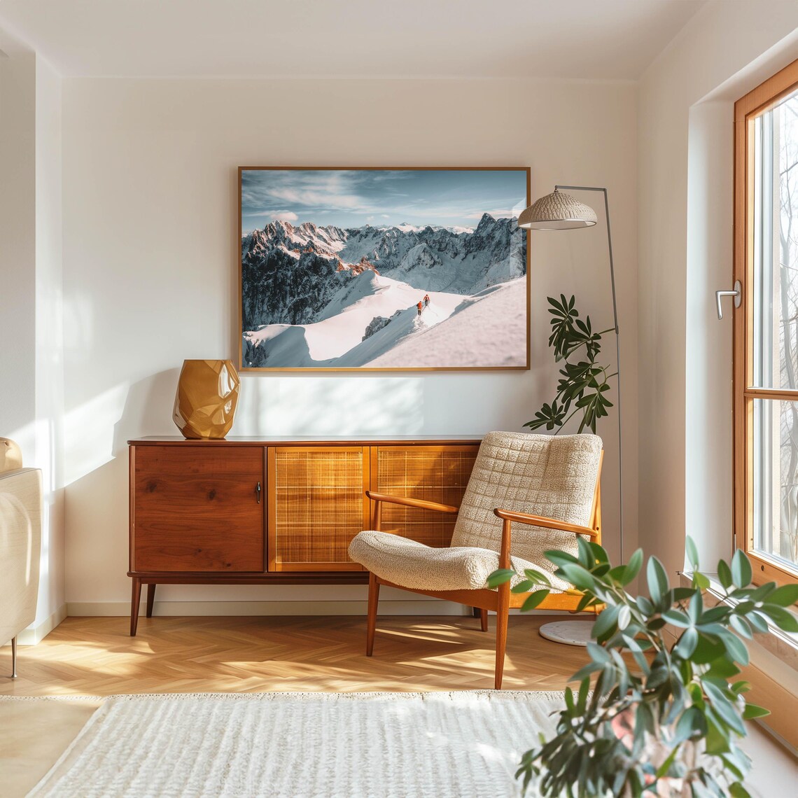 Alpinists Massif Du Mt Blanc French Alps Art Print - Image 5