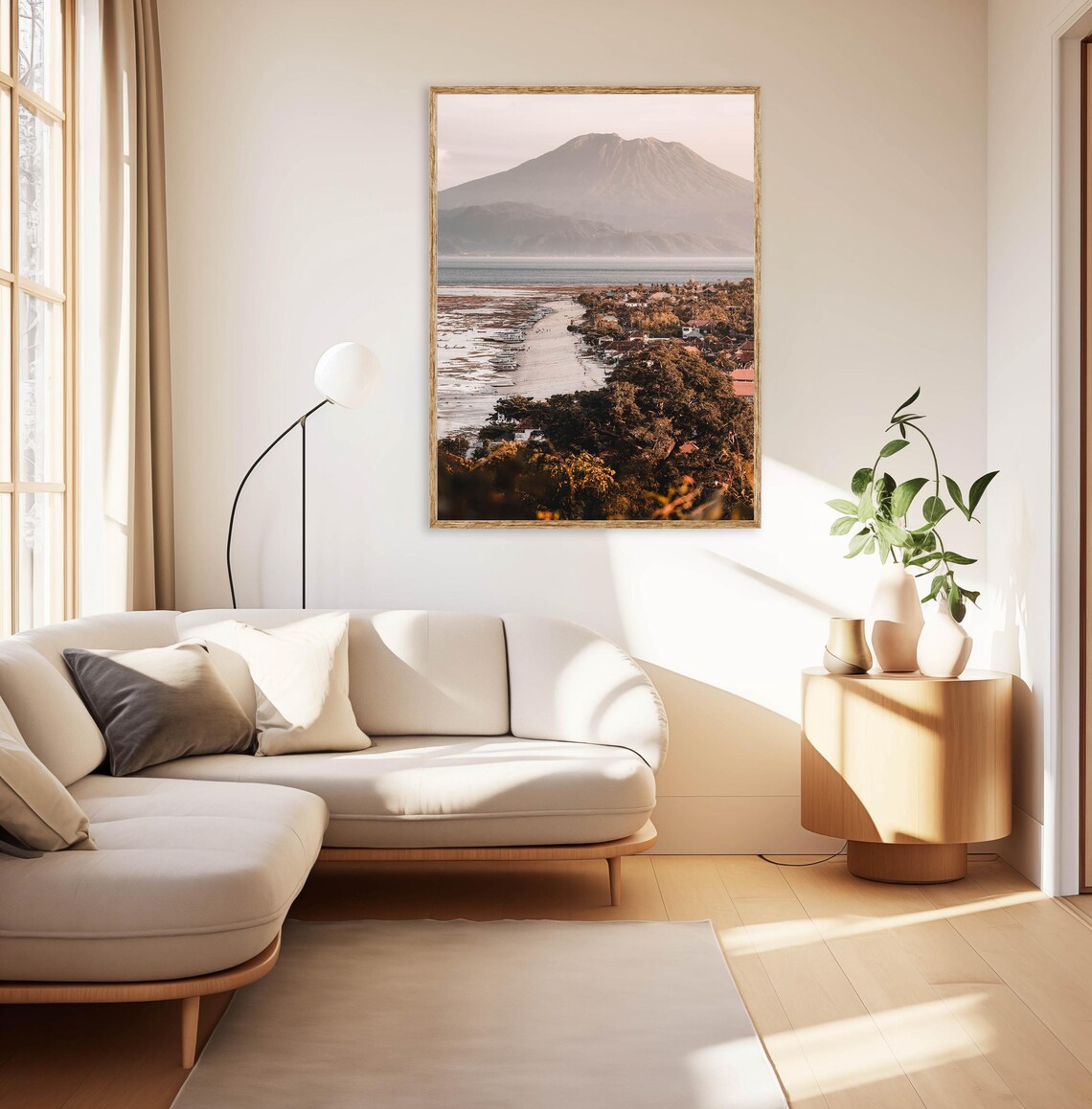 Mt Agung Over Jungutbatu Beach Travel Poster - Image 2