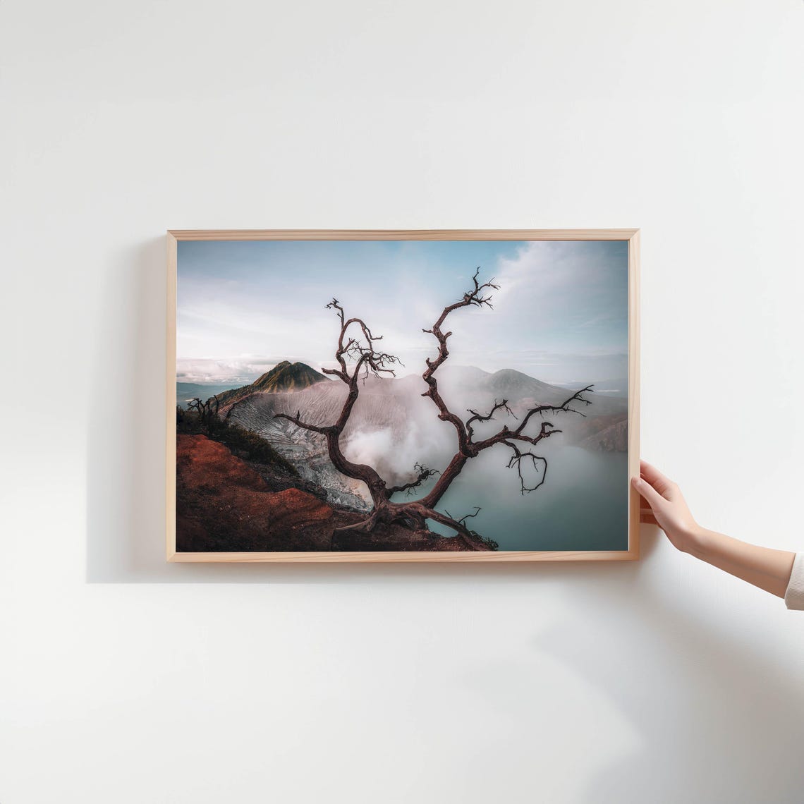 Ijen Volcano Crater With Twisted Dead Tree East Java Indonesia Poster - Image 2
