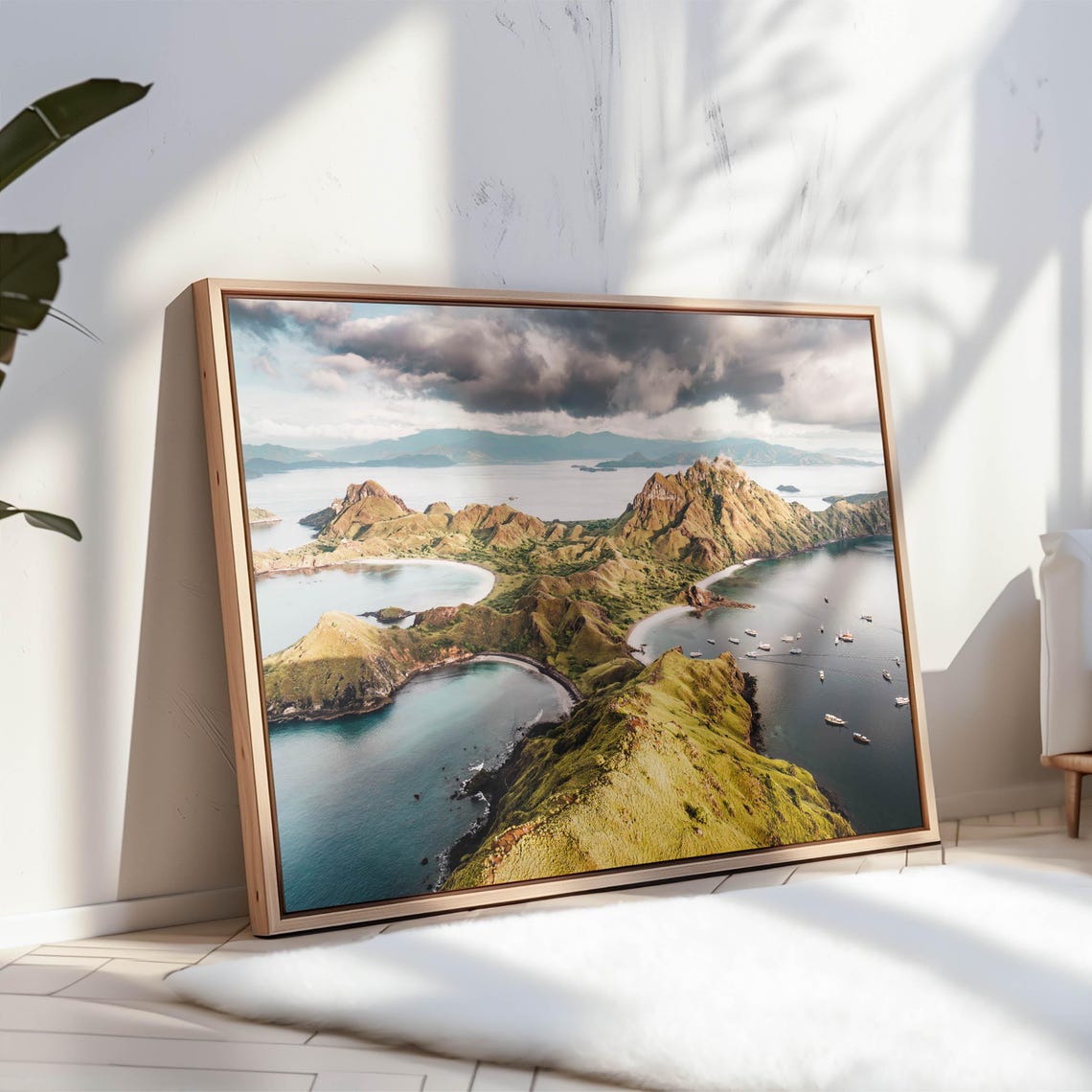 Padar Island Triple Bays Aerial View Komodo Indonesia Poster - Image 3