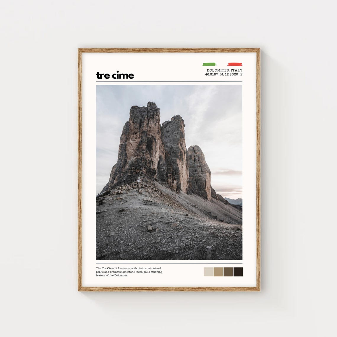 Tre Cime di Lavaredo Dolomites Iconic Trio Peaks Italy Poster - Image 5