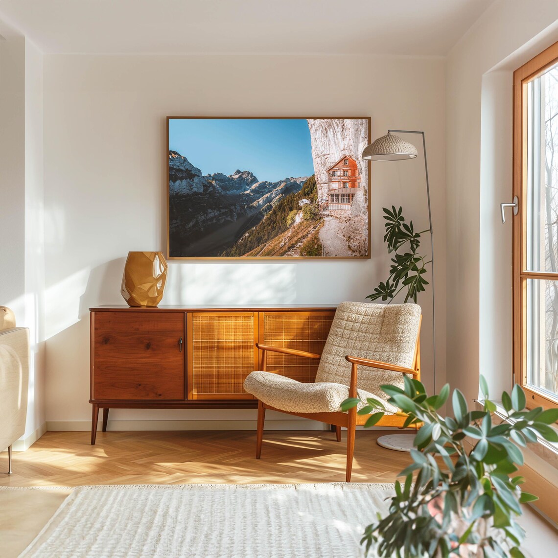 Aescher Wildkirchli Cliffside Lodge Appenzell Swiss Alps Poster - Image 5