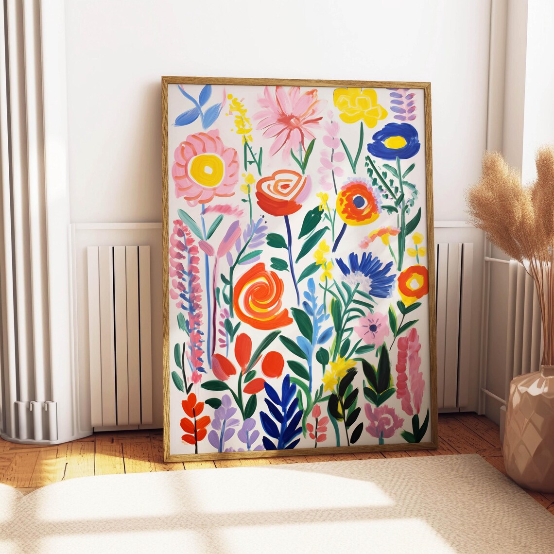 Colorful Wildflower Meadow Painting Joyful Floral Art Poster - Image 4